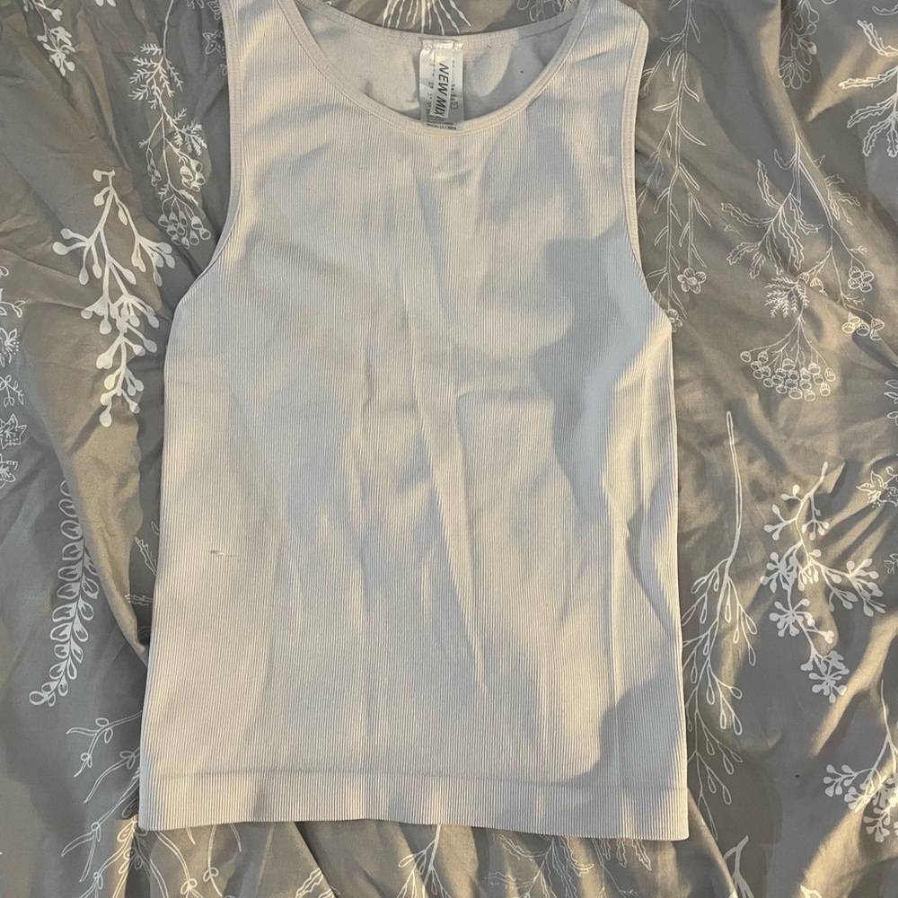 New Mix White Tight Tank Top